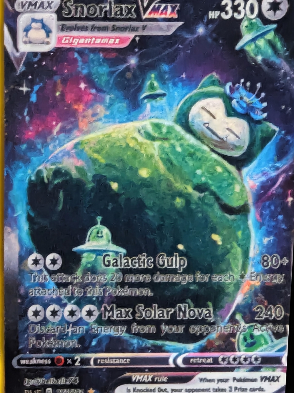Snorlax VMAX Custom Fan Art Trading Card